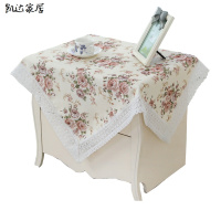 [80*80cm图案随机]欧式盖巾防油微波炉罩电视冰箱洗衣机防尘床头柜盖布多用生活日用清洁防尘罩 精选特买