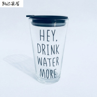 加厚大容量玻璃杯女学生透明杯奶茶杯家用创意早餐杯子果汁杯家居器皿生活日用 精选特买