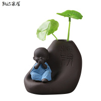 [款式随机单个装]创意摆件手工禅意四不小花器装饰品水培花插花瓶家居办公客厅摆件日常生活日用家居饰品摆件 精选特买