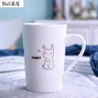 可爱卡通动物陶瓷杯子大容量马克杯简约带盖勺情侣杯牛奶杯咖啡杯生活电器厨房工具家居器皿水具/水杯 精选特买