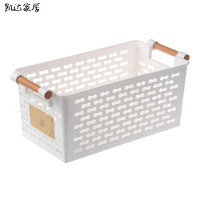 杂物收纳筐手提长方形桌面零食玩具置物篮洗澡镂空塑料储物筐浴筐生活日用家庭清洁生活日用品收纳用品收纳篮 精选特买