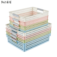 塑料收纳筐桌面零食收纳盒杂物收纳框置物篮长方形收纳篮洗澡篮子生活日用家庭清洁收纳篮置物篮储物篮 精选特买