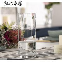 现代简约落地直筒透明玻璃花瓶 富贵竹水培 婚庆路引水晶花瓶 精选特买