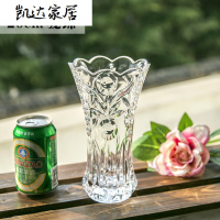 欧式加厚玻璃花瓶 透明大号水培花器富贵竹百合花插客厅餐桌摆件 精选特买