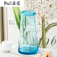 琉光玻璃花瓶 透明水培花瓶客厅复古文艺北欧风创意干花插花花瓶 精选特买