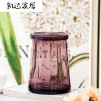 琉光玻璃花瓶 透明水培花瓶客厅复古文艺北欧风创意干花插花花瓶 精选特买