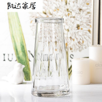 琉光玻璃花瓶 透明水培花瓶客厅复古文艺北欧风创意干花插花花瓶 精选特买