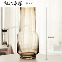 美式复古花瓶简约玻璃水养插花干花花器 客厅家居装饰品摆设 精选特买