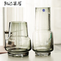 美式复古花瓶简约玻璃水养插花干花花器 客厅家居装饰品摆设 精选特买