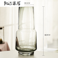 美式复古花瓶简约玻璃水养插花干花花器 客厅家居装饰品摆设 精选特买