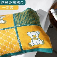 枕巾纯棉高档 成人枕头巾一对装全棉学生情侣欧式家用加大纯棉100