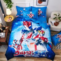 加厚皮卡丘床上四件套磨毛被套床单夏季卡通儿童男宿舍床单三件套