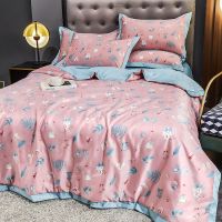 可水洗天丝夏被丝滑裸睡冰丝夏凉被四件套单人双人空调薄被子批发