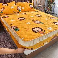 牛奶绒夹棉床笠单件定做珊瑚绒榻榻米床套罩保护套加绒床罩三件套