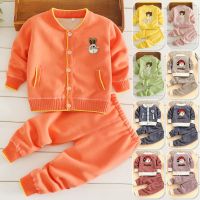 男童套装秋装婴幼儿开衫外套宝宝女童装加绒上衣儿童春秋新款衣服