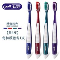 牙刷硬毛 独立包装 男士女士中软毛成人牙刷情侣牙刷套装家用|[4种颜色各1支](硬毛)共4支