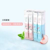 koroyu便携漱口水蜂蜜益生菌口腔清洁护理除口臭男女|【口味套餐】蜂蜜蜜桃味+蜂蜜薄荷味 10条/盒*2盒装