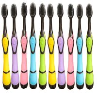 细丝软毛牙刷情侣牙刷竹炭成人家庭装儿童牙刷价10-30支|竹炭 20支(无赠品)