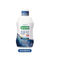 日本gum牙周护理漱口水口气清新日用夜用2种任选口臭温和防蛀|450毫升夜用柔和薄荷1瓶