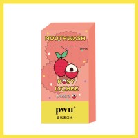 pwu漱口水便携一次性漱口水儿童漱口水除口臭女士条装|玫瑰荔枝*1盒 每盒(12ml*20条)