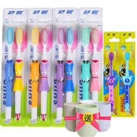 成人牙刷情侣细丝软毛牙刷家庭装竹炭牙刷成人儿童软毛牙刷5-30支|成人8支+2支儿童小熊【2杯】