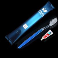 宾馆一次性牙刷牙膏套装酒店洗漱用品家用待客招待软毛牙具二合一|双色铝箔500套