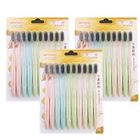 小麦秸秆牙刷软毛成人家庭大头牙刷学生小头牙刷软毛|30支大头(无礼品)