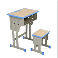 致恒华木钢木单人课桌椅凳可选ZHHM-X002(双柱)