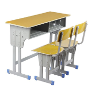 致恒华木双人双柱多层板课桌椅ZHHM-X034(靠背)