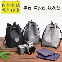 佳能EOS 550D 600D 700D 750D 6D 6D2单反相机内胆包收纳包保护套 黑色中号+珍珠棉底板