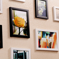 创意装饰相框挂墙 照片墙相片墙 11框组合装 花儿与少年粉白