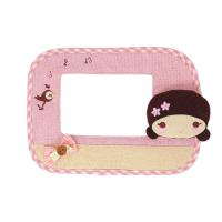 可爱布艺开关套插座贴 118型带兜手机收纳开关贴装饰贴 卡通立体墙贴 开关贴-118型收纳小姑娘