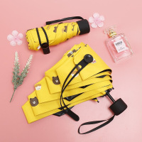 女士小轻便五折晴雨伞 遮阳伞黑胶防晒晴雨两用伞防紫外线太阳伞折叠户外车载儿童伞 五折伞 八骨(2-3人适用)