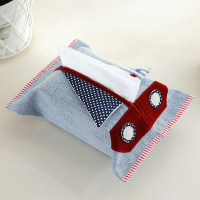 立体绣花布艺纸巾盒套 车载纸抽盒 车用抽纸盒子纸巾抽 客厅桌面收纳 纸巾盒-仙人掌