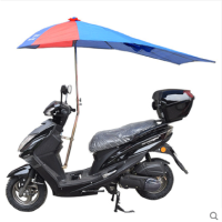 骑行佳 加长电动车雨伞遮阳伞遮雨防晒超大加厚双层踏板摩托车雨棚遮阳挡