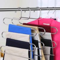 挂裤子衣架收纳神器家用裤架多用功能专用挂钩学生宿舍省空间衣服 2个升级防滑不锈钢款