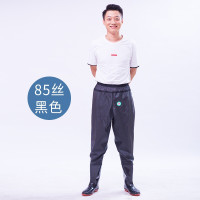 半身下水裤防水齐腰雨裤加厚捕鱼钓鱼衣服男连体雨鞋皮叉半身渔裤耐磨