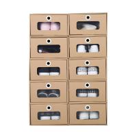 半个许仙纸质透明鞋盒 抽屉式鞋柜鞋子收纳盒简易自由组合防尘鞋箱长靴子鞋盒家用 升级款4中靴6个女高跟