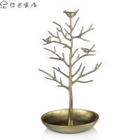 半个许仙项链架手链戒指耳环首饰架饰品树枝造型创意头绳收纳展示挂架子 古青色