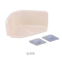 半个许仙浴室墙角置物架厨卫魔力无痕贴镂空沥水三角形转角置物架 米色