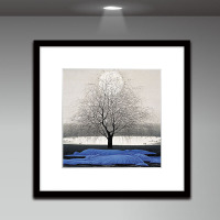 半个许仙 正方形实木质钻石画框十字绣装裱挂墙相框 红色 60*60