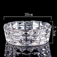 半个许仙欧式水晶玻璃烟灰缸家用创意时尚客厅客房办公室v大号小号烟缸生活日用创意家居 透明大号太阳花