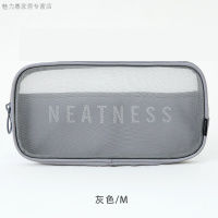 半个许仙透明化妆包小号便携整理包洗漱包网纱收纳袋随身迷你手拿包女生活日用创意家居