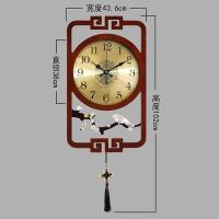 半个许仙新中式挂钟客厅中国风创意复古时尚时钟大气挂墙家用钟饰艺术挂表 9316超大款金属盘电波机芯 24英寸