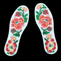 半个许仙十字绣鞋垫棉布满绣手工绣花精准结印花婚嫁妆吸汗透气 白色001 35