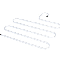 半个许仙多功能S型魔术铁艺裤架多层防滑男女款裤架铁艺弯曲衣柜收纳架 白色