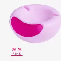 半个许仙懒人神器双层干果盘水果盘收纳盒懒人果盘瓜子盒床上零食瓜子盘 粉色