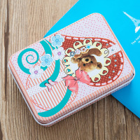 半个许仙卡通铁质收纳盒 迷你马口铁盒 首饰礼品卡片小铁盒 纽扣(2个)