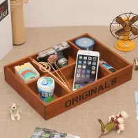 半个许仙杂货家居用品木质首饰收纳盒 多功能桌面化妆品收纳超大号 36*25.6*6.7cm