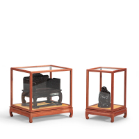 半个许仙宝笼 花梨木定制红木佛像古董观音摆件工艺品送朋友展示防尘罩底座花梨木玻璃罩 定制付款选项